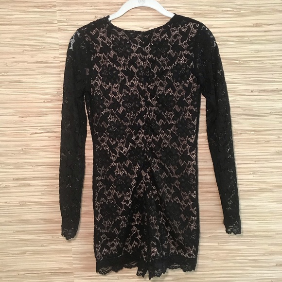 Very Sexy Black Lace Romper - Picture 2 of 8